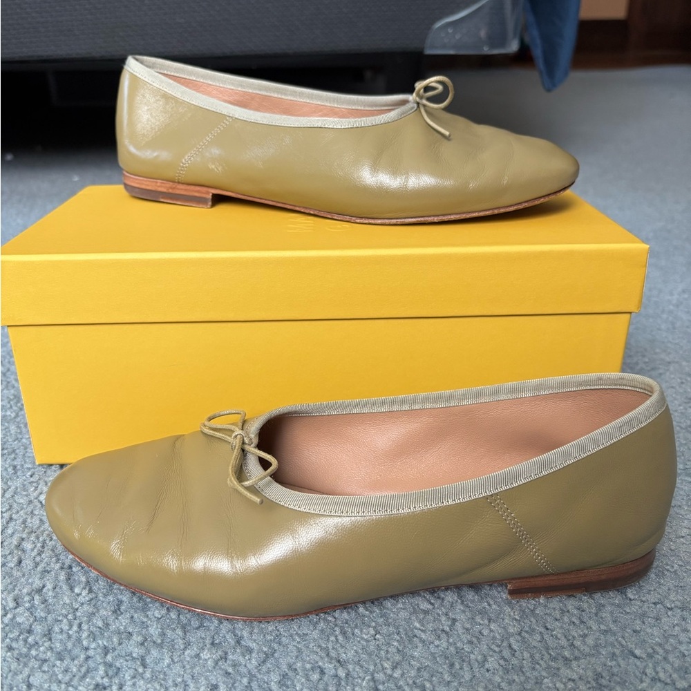 Mansur Gavriel Green Ballet Flats